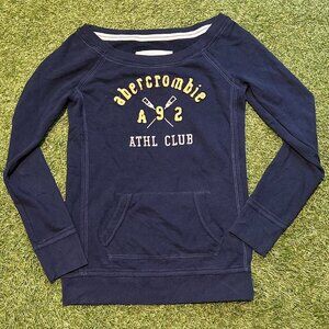 Abercrombie & Fitch Women's Navy and Blue Sweatshirt